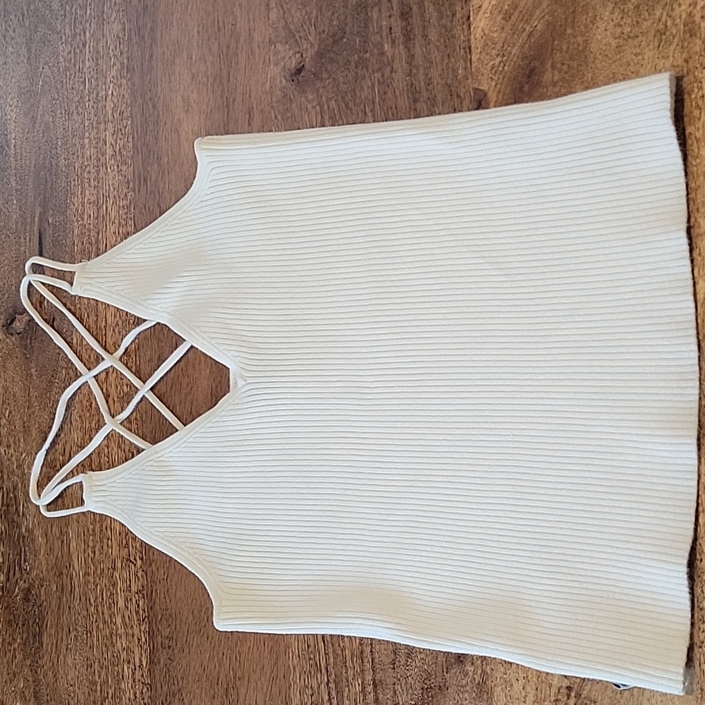 Ralph Lauren Tartan Line Ribbed Knit Camisole Small